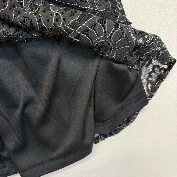 Lace Cold Shoulder Dress black cocktail wedding date night LBD Women’s Large - Picture 5 of 8